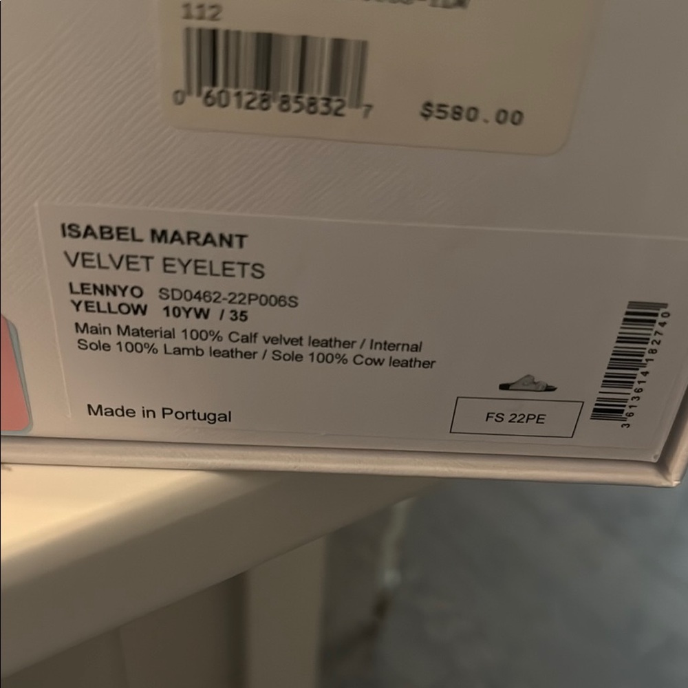 Isabel Marant Yellow Velvet Eyelet Footwear - Picture 4 of 4